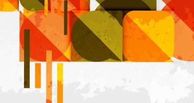 Kareler, daireler, üçgenler ve kumlu, gürültülü doku. Duvar Kağıdı, Sancak, Arkaplan, Kart, Kitap İllüstrasyonu, İniş Sayfası