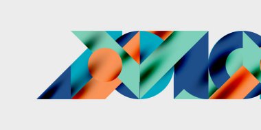 Dairelerin, yarım dairelerin ve parlak efektli ve düzgün eğimli üçgenlerin detaylı bileşimi. Yaratıcı ve teknolojiden ilham alan projeler için parlak ve modern bir vektör tasarımı