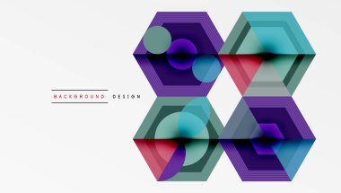 Yaratıcı altıgenler geometrik şekiller tasarımı