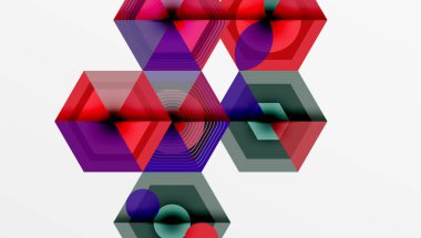 Altıgenler tasarımı geometrik soyut arkaplan
