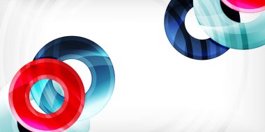 Işık efektli parlak daireler. Soyut arkaplan