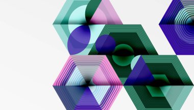 Altıgenler tasarımı geometrik soyut arkaplan