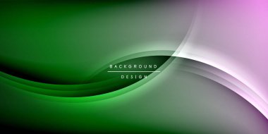 Gölge çizgileri olan etkileyici bir poster. Özellikler teknolojisi, minimalist ve iş temaları, parlak canlı renk şemaları