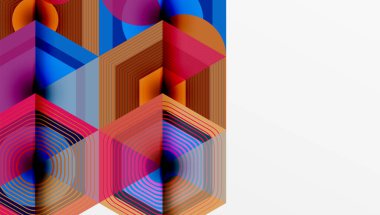 Yaratıcı altıgenler geometrik şekiller tasarımı