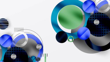 Soyut arkaplan - pürüzsüz eğimleri ve şeffaflığı olan katmanlı geometrik şekiller
