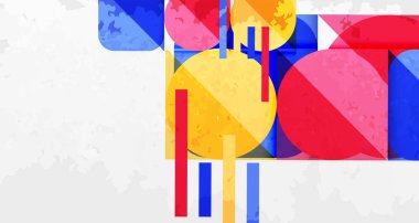 Çemberler, kareler ve çizgilerle geometrik arkaplandaki tahıllı leke dokusu. Duvar Kağıdı, Sancak, Arkaplan, Kart, Kitap İllüstrasyonu, İniş Sayfası