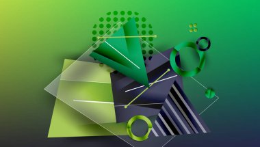 Yaratıcı üçgenler ve daireler bileşimi