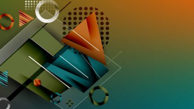 Renkli gradyanlı soyut arkaplan geometrik tasarımı