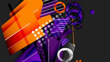 Renkli gradyanlı soyut arkaplan geometrik tasarımı