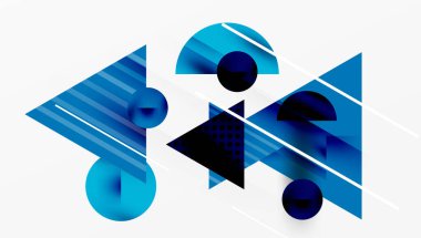 Modern geometrik arkaplan - düzgün eğimli ve yarı şeffaf üçgenler üst üste biniyor