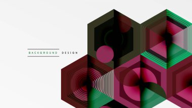 Yaratıcı altıgenler geometrik şekiller tasarımı