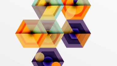 Altıgenler, elmas desenleri. Geometrik tekrarlayan altıgen arkaplan