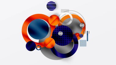 Soyut arkaplan - pürüzsüz eğimleri ve şeffaflığı olan katmanlı geometrik şekiller