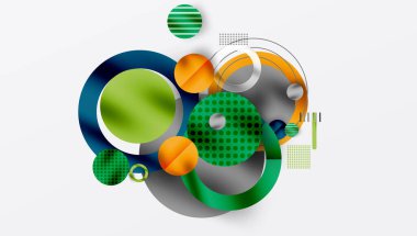 Soyut arkaplan - pürüzsüz eğimleri ve şeffaflığı olan katmanlı geometrik şekiller