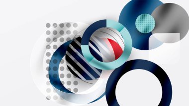 Üstüste binen Şeffaf Şekillerle Soyut Geometrik Arkaplan