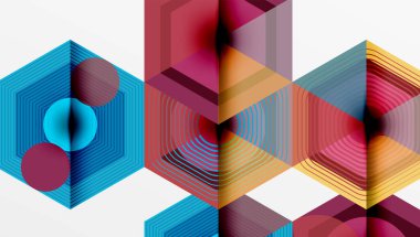 Altıgenler tasarımı geometrik soyut arkaplan