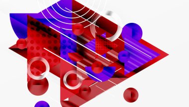 Parlak soyut arkaplan - parlak eğim tonlarıyla katmanlı üçgenler. Yarı şeffaf şekiller derinlik ve çağdaş estetik ekler