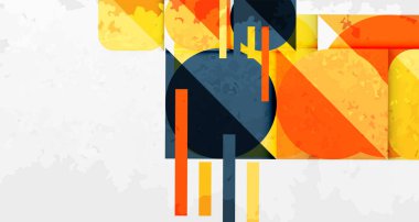 Kareler, daireler, üçgenler ve kumlu, gürültülü doku. Duvar Kağıdı, Sancak, Arkaplan, Kart, Kitap İllüstrasyonu, İniş Sayfası