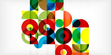 Renkli çember soyut arkaplan. Duvar kağıdı, afiş, sunum, arkaplan şablonu