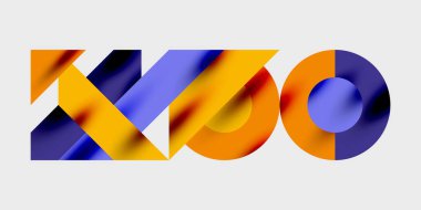 Dairelerin, yarım dairelerin ve parlak efektli ve düzgün eğimli üçgenlerin detaylı bileşimi. Yaratıcı ve teknolojiden ilham alan projeler için parlak ve modern bir vektör tasarımı