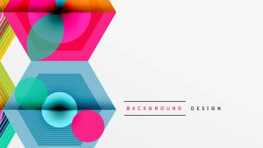 Yaratıcı altıgenler geometrik şekiller tasarımı