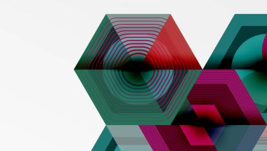 Yaratıcı altıgenler geometrik şekiller tasarımı