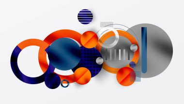 Soyut arkaplan - pürüzsüz eğimleri ve şeffaflığı olan katmanlı geometrik şekiller