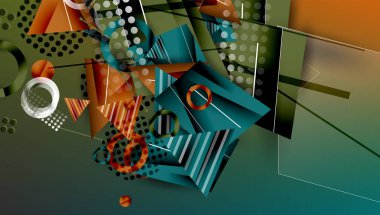 Renkli gradyanlı soyut arkaplan geometrik tasarımı