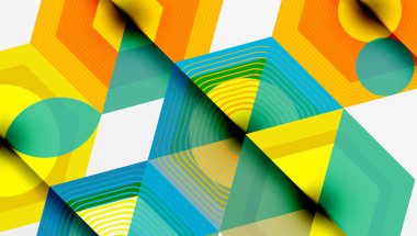 Yaratıcı altıgenler geometrik şekiller tasarımı