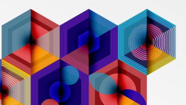 Yaratıcı altıgenler geometrik şekiller tasarımı