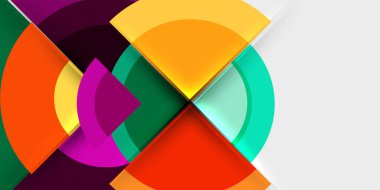 Çember ve yarım daire geometrik arka plan. Duvar Kağıdı, Sancak, Arkaplan, Kart, Kitap İllüstrasyonu, İniş Sayfası