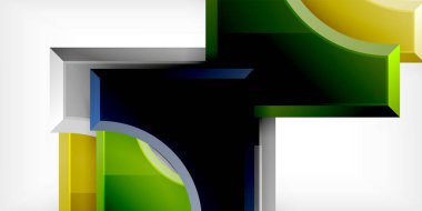 Geometrik tasarım soyut arkaplan - daireler ve üçgenler