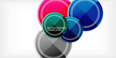 Minimum geometrik soyut arkaplan. Çember üçgen tasarımı