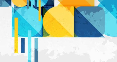 Çemberler, kareler ve çizgilerle geometrik arkaplandaki tahıllı leke dokusu. Duvar Kağıdı, Sancak, Arkaplan, Kart, Kitap İllüstrasyonu, İniş Sayfası