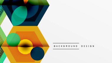 Altıgenler tasarımı geometrik soyut arkaplan