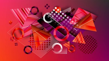 Renkli gradyanlı soyut arkaplan geometrik tasarımı