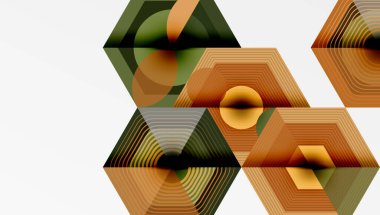 Altıgenler, elmas desenleri. Geometrik tekrarlayan altıgen arkaplan