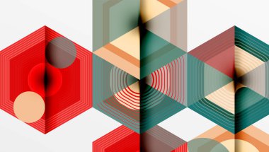 Altıgenler, elmas desenleri. Geometrik tekrarlayan altıgen arkaplan