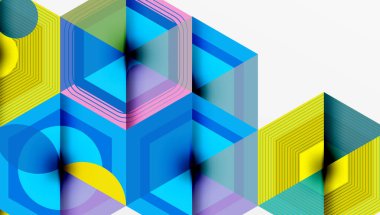 Altıgenler, elmas desenleri. Geometrik tekrarlayan altıgen arkaplan