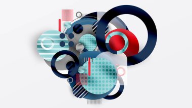 Üstüste binen Şeffaf Şekillerle Soyut Geometrik Arkaplan