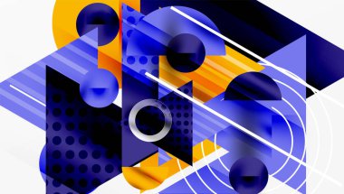 Modern geometrik arkaplan - düzgün eğimli ve yarı şeffaf üçgenler üst üste biniyor