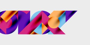 Dinamik geometrik bir kompozisyonda daireler, çizgiler ve üçgenler içeren modern soyut bir arkaplan. Tarz, teknoloji veya yaratıcı temalı tasarımlar için mükemmel.