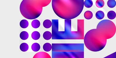 Basit şekiller - daireler, üçgenler, dikdörtgenler soyut arka plan. Duvar Kağıdı, Sancak, Arkaplan, Kart, Kitap İllüstrasyonu, İniş Sayfası