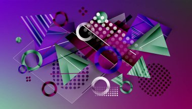 Yaratıcı üçgenler ve daireler bileşimi