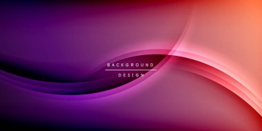 Gölge çizgileri olan etkileyici bir poster. Özellikler teknolojisi, minimalist ve iş temaları, parlak canlı renk şemaları