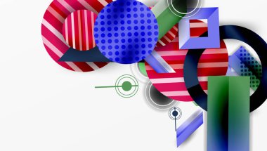 Katmanlı geometrik şekilli soyut tasarım