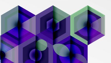 Yaratıcı altıgenler geometrik şekiller tasarımı