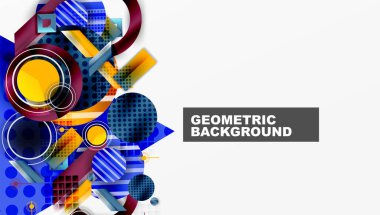 Katmanlı geometrik şekilli soyut tasarım
