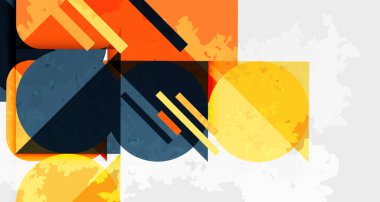 Kareler, daireler, üçgenler ve kumlu, gürültülü doku. Duvar Kağıdı, Sancak, Arkaplan, Kart, Kitap İllüstrasyonu, İniş Sayfası