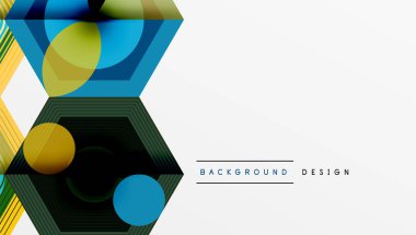 Altıgenler tasarımı geometrik soyut arkaplan